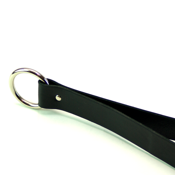 Black Leather Heart Shaped Slapper by Leatherbeaten, image 2