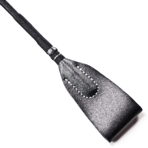 Black 18 inch Riding Crop with Wide fob