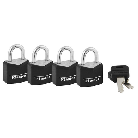 Pack of 4 Solid Body Padlocks
